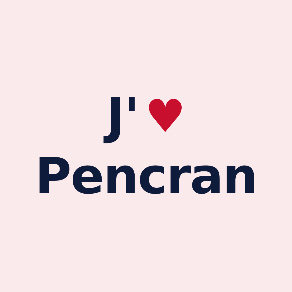 Magnet personnalisé Pencran — design J'aime Pencran