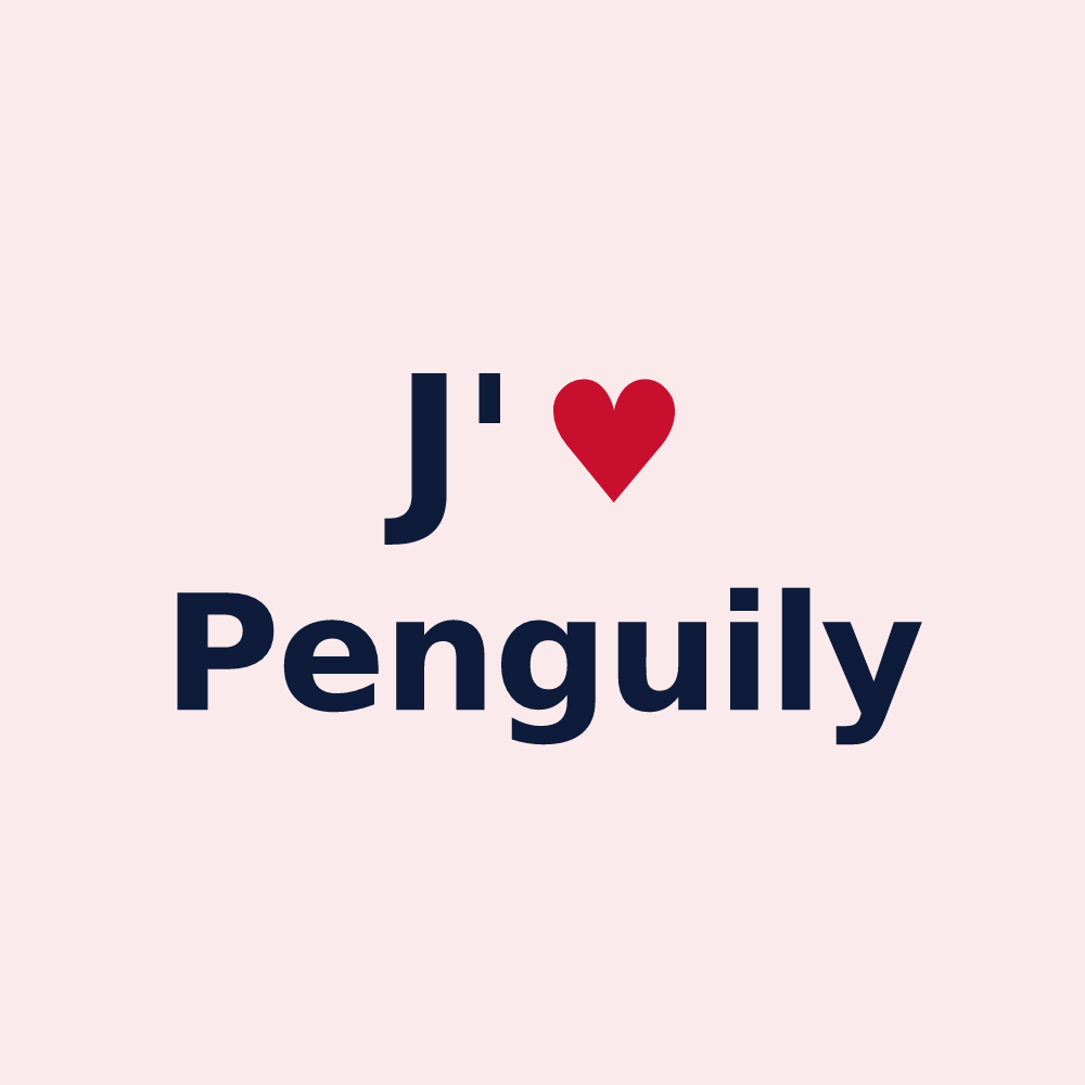 Magnet personnalisé Penguily — design J'aime Penguily