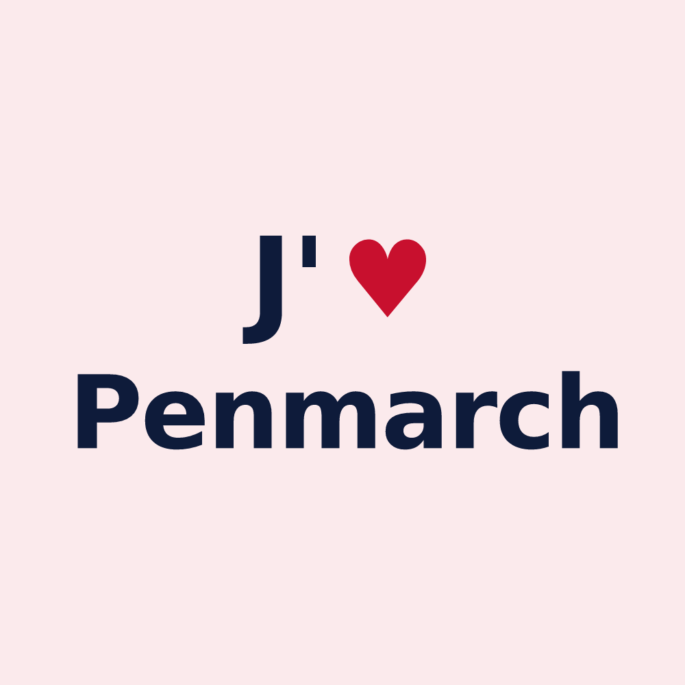 Magnet personnalisé Penmarch — design J'aime Penmarch