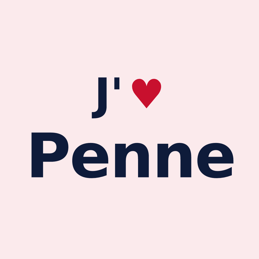 Magnet personnalisé Penne — design J'aime Penne