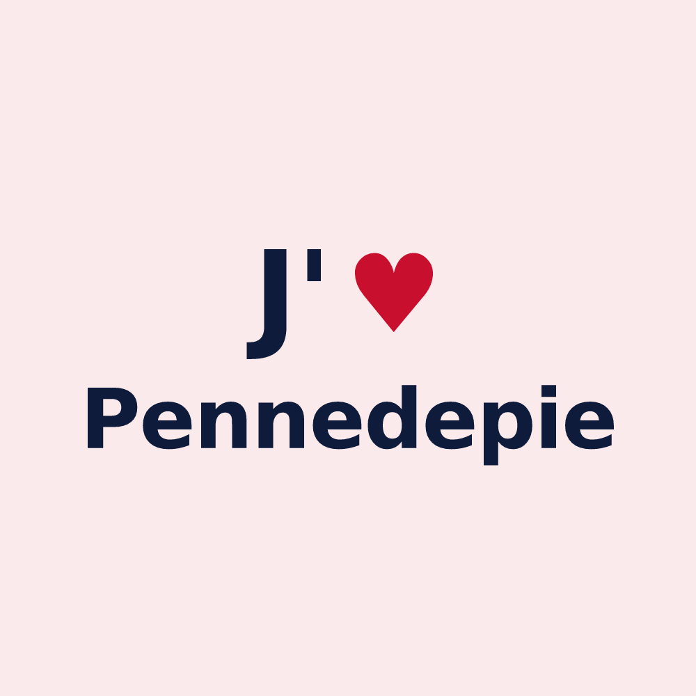 Magnet personnalisé Pennedepie — design J'aime Pennedepie