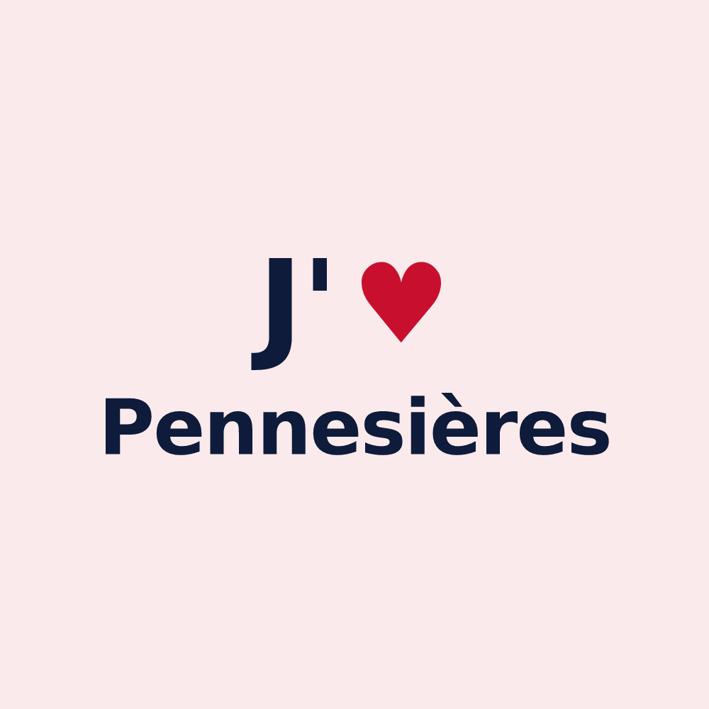 Magnet personnalisé Pennesières — design J'aime Pennesières