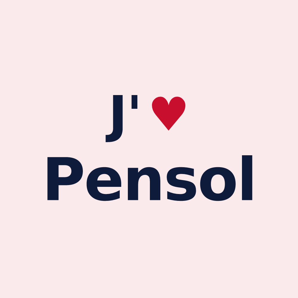 Magnet personnalisé Pensol — design J'aime Pensol