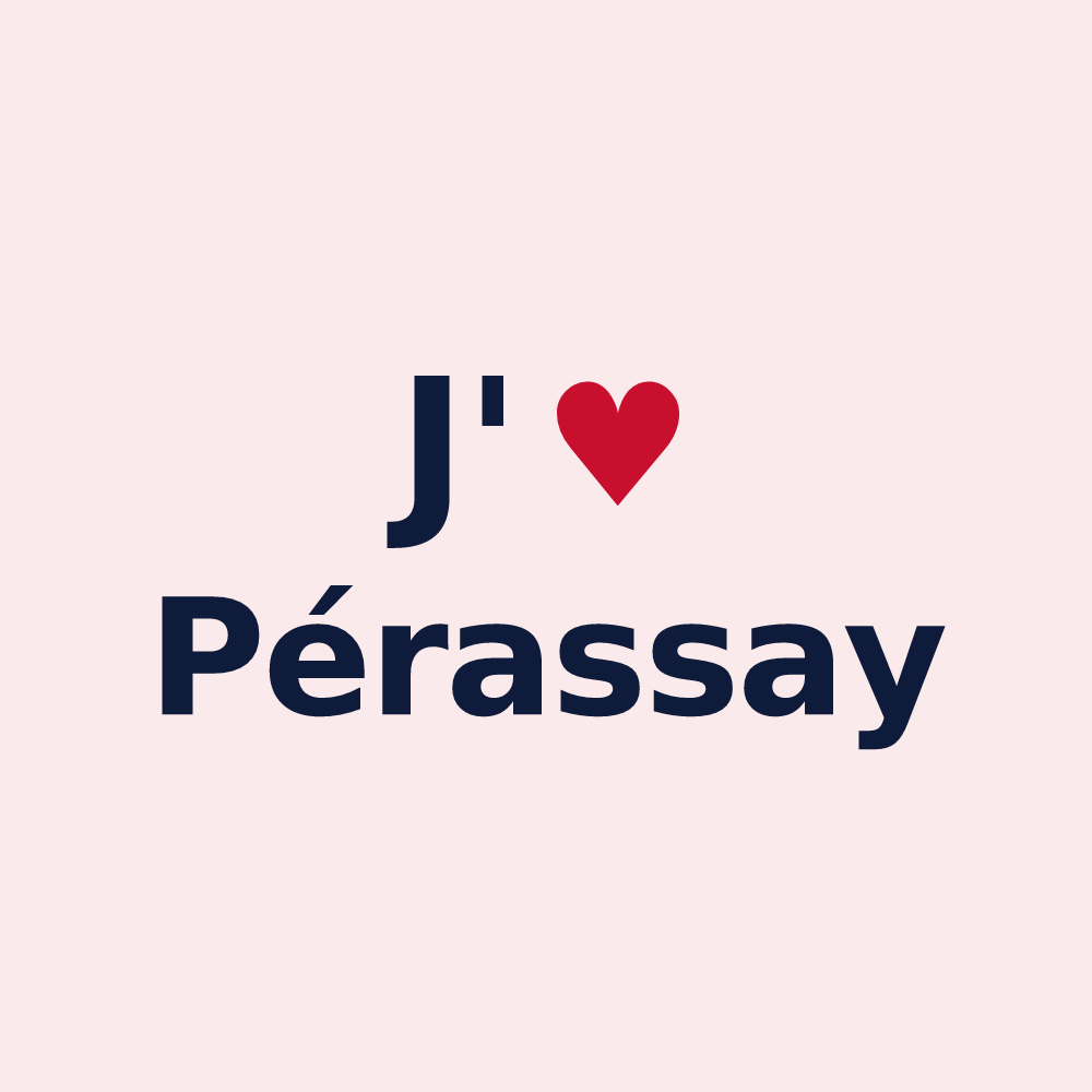 Magnet personnalisé Pérassay — design J'aime Pérassay