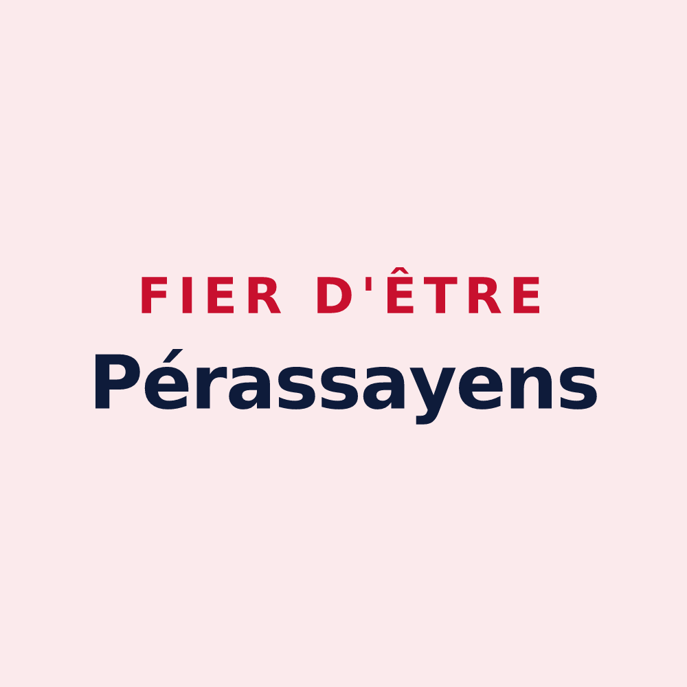 Magnet « Fier d'être Pérassayens » — design pour Pérassay
