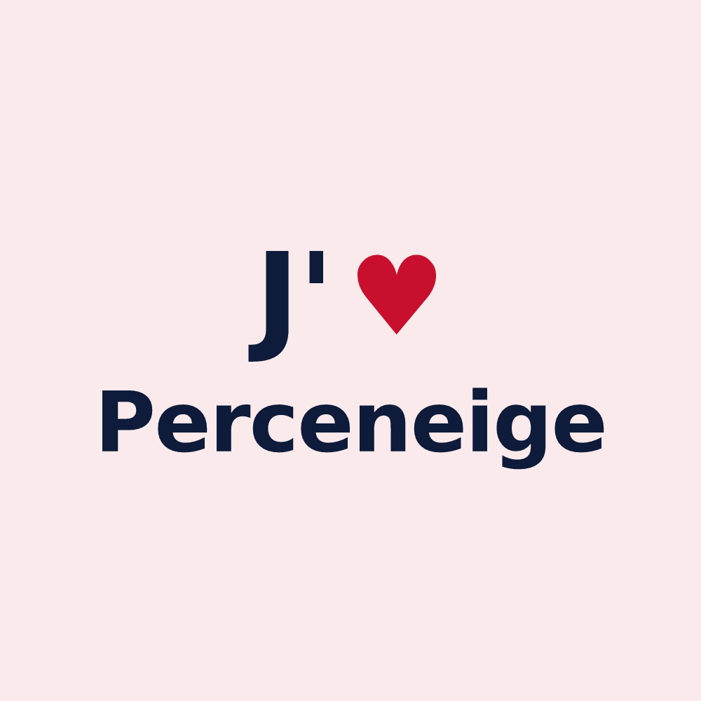Magnet personnalisé Perceneige — design J'aime Perceneige