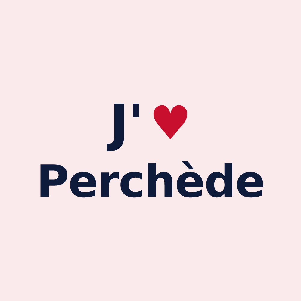 Magnet personnalisé Perchède — design J'aime Perchède