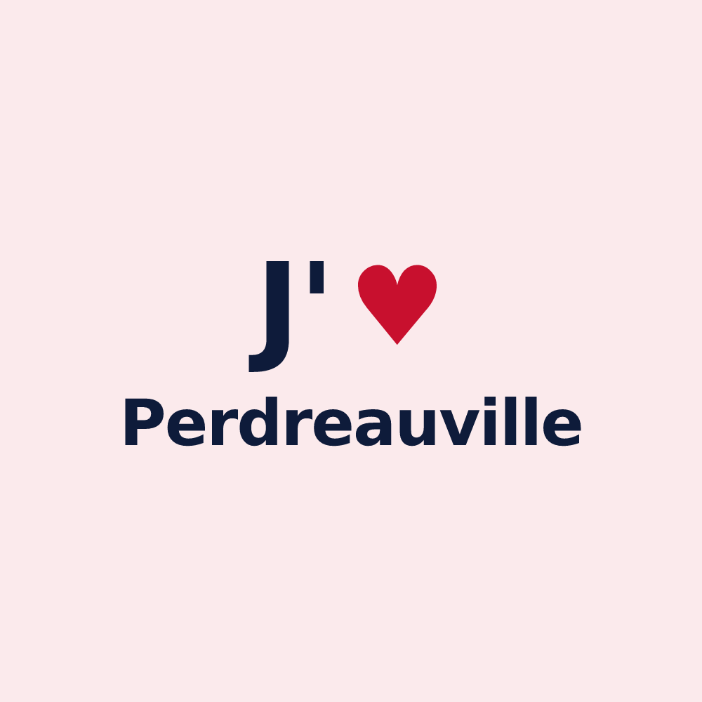 Magnet personnalisé Perdreauville — design J'aime Perdreauville
