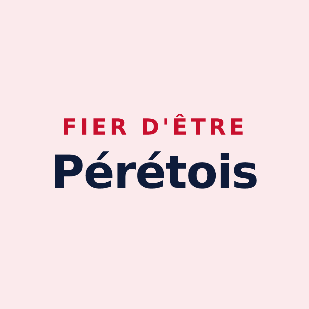 Magnet « Fier d'être Pérétois » — design pour Péret-Bel-Air