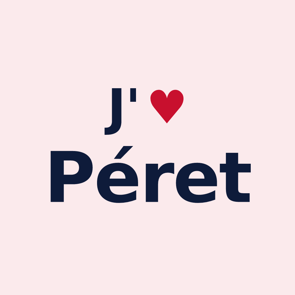 Magnet personnalisé Péret — design J'aime Péret