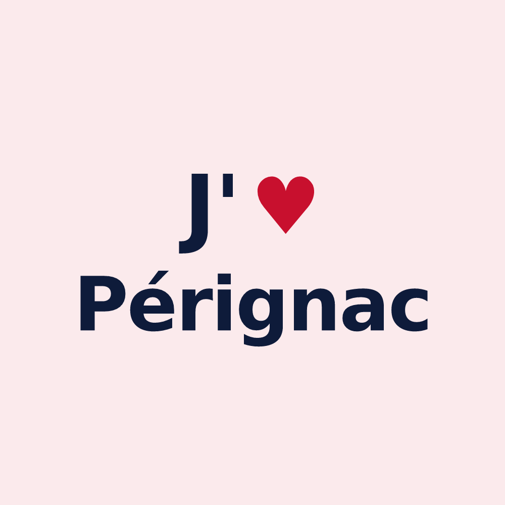 Magnet personnalisé Pérignac — design J'aime Pérignac