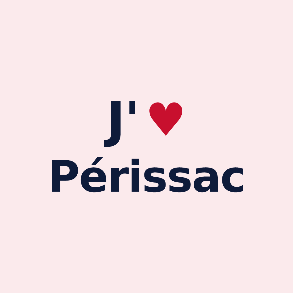 Magnet personnalisé Périssac — design J'aime Périssac