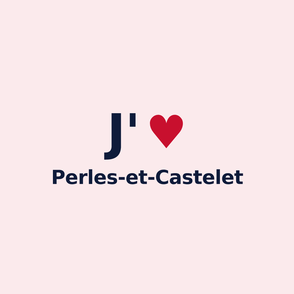 Magnet personnalisé Perles-et-Castelet — design J'aime Perles-et-Castelet