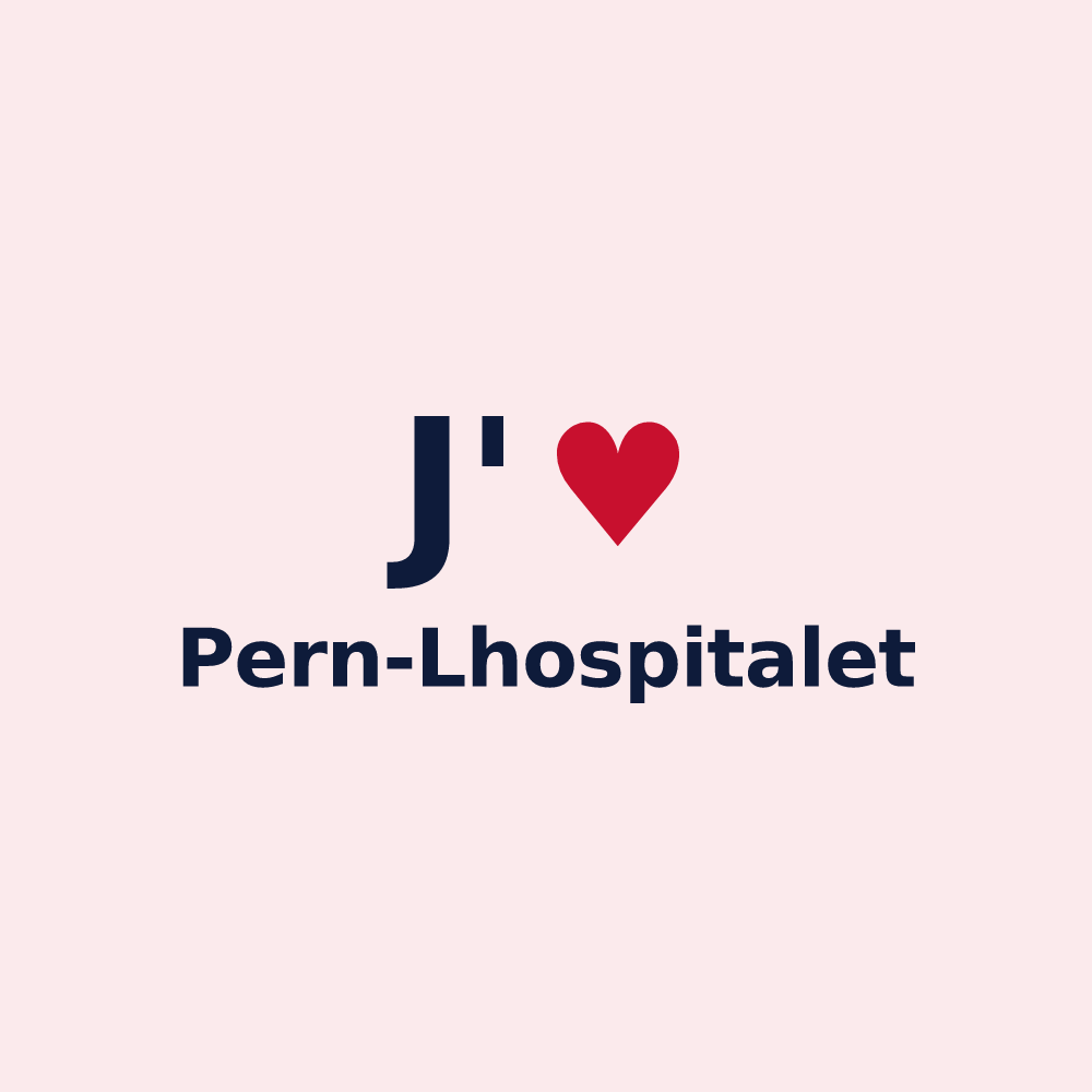 Magnet personnalisé Pern-Lhospitalet — design J'aime Pern-Lhospitalet