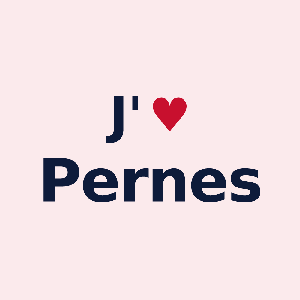 Magnet personnalisé Pernes — design J'aime Pernes