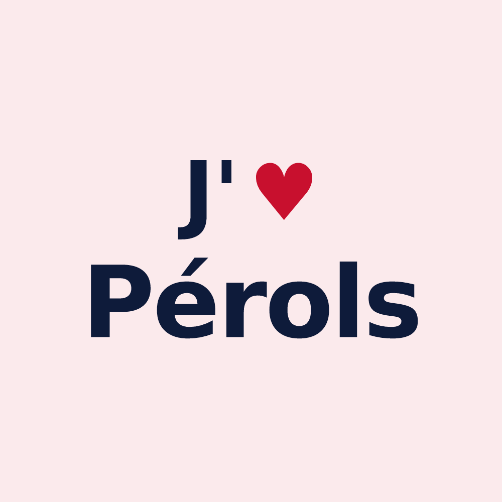 Magnet personnalisé Pérols — design J'aime Pérols