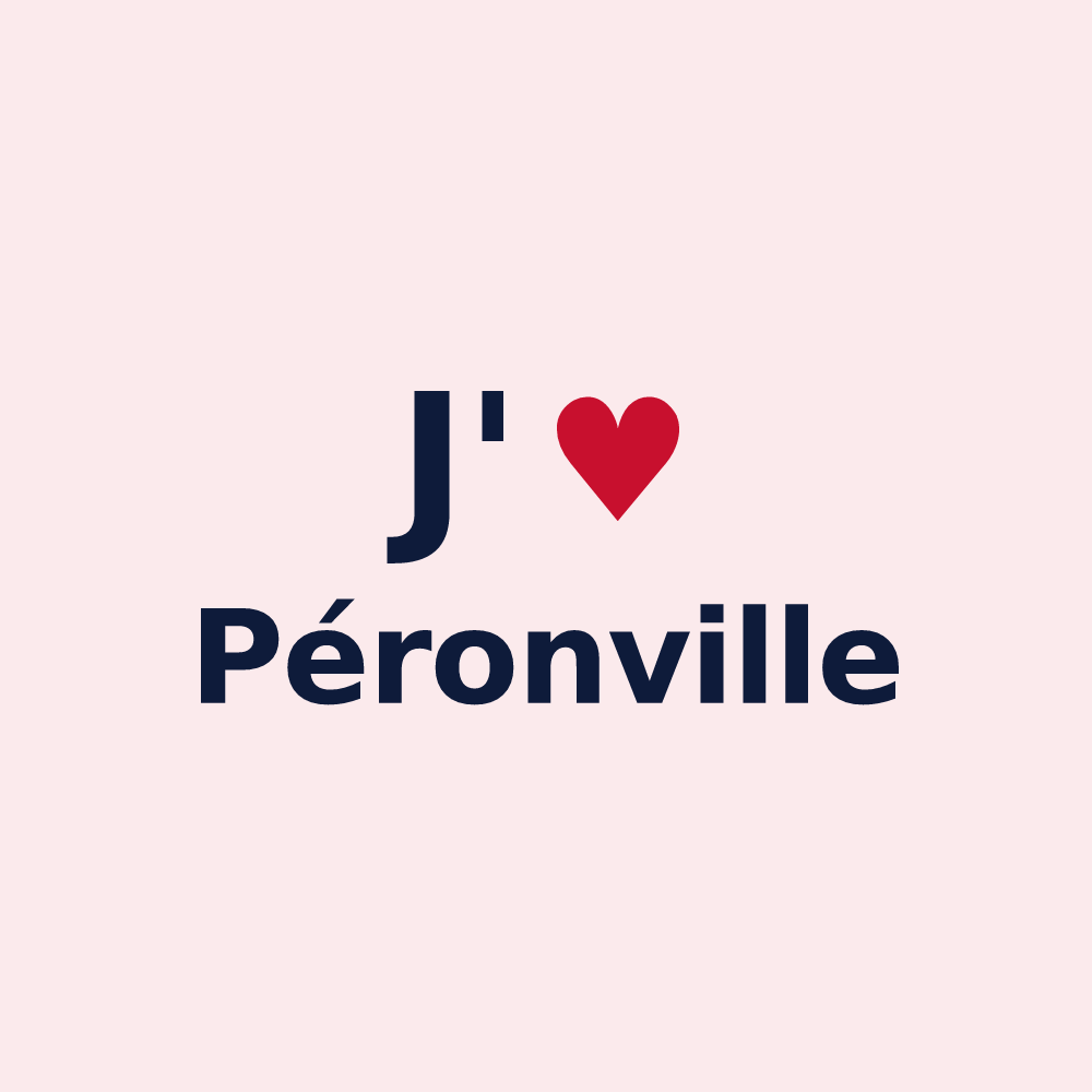 Magnet personnalisé Péronville — design J'aime Péronville