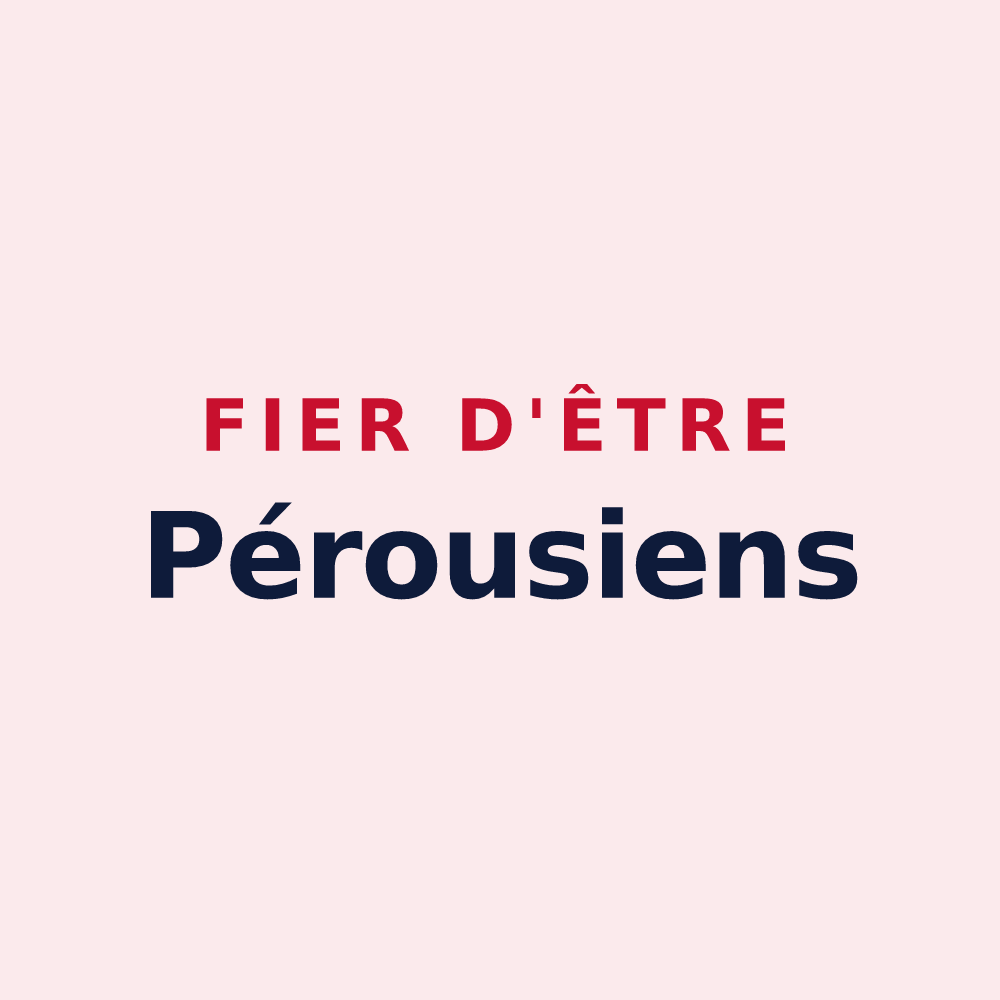 Magnet « Fier d'être Pérousiens » — design pour Pérouse
