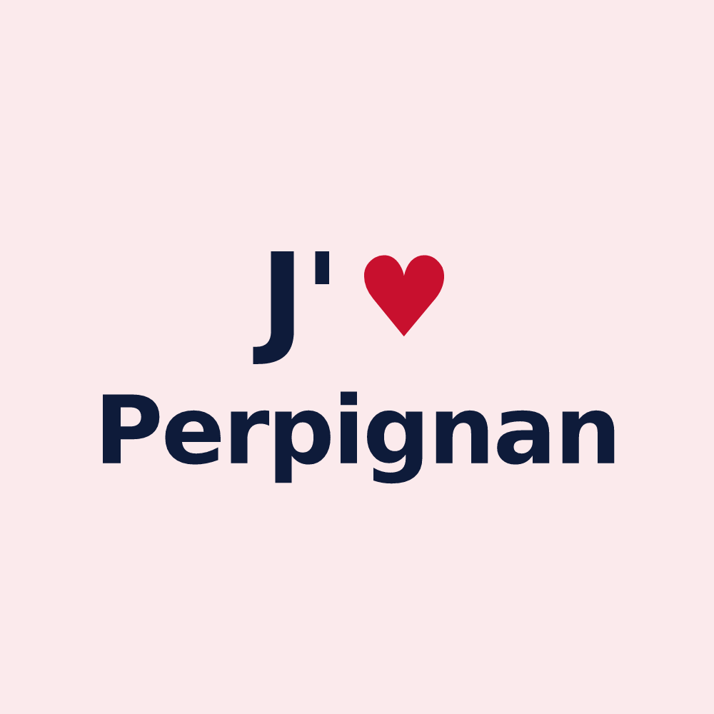 Magnet personnalisé Perpignan — design J'aime Perpignan