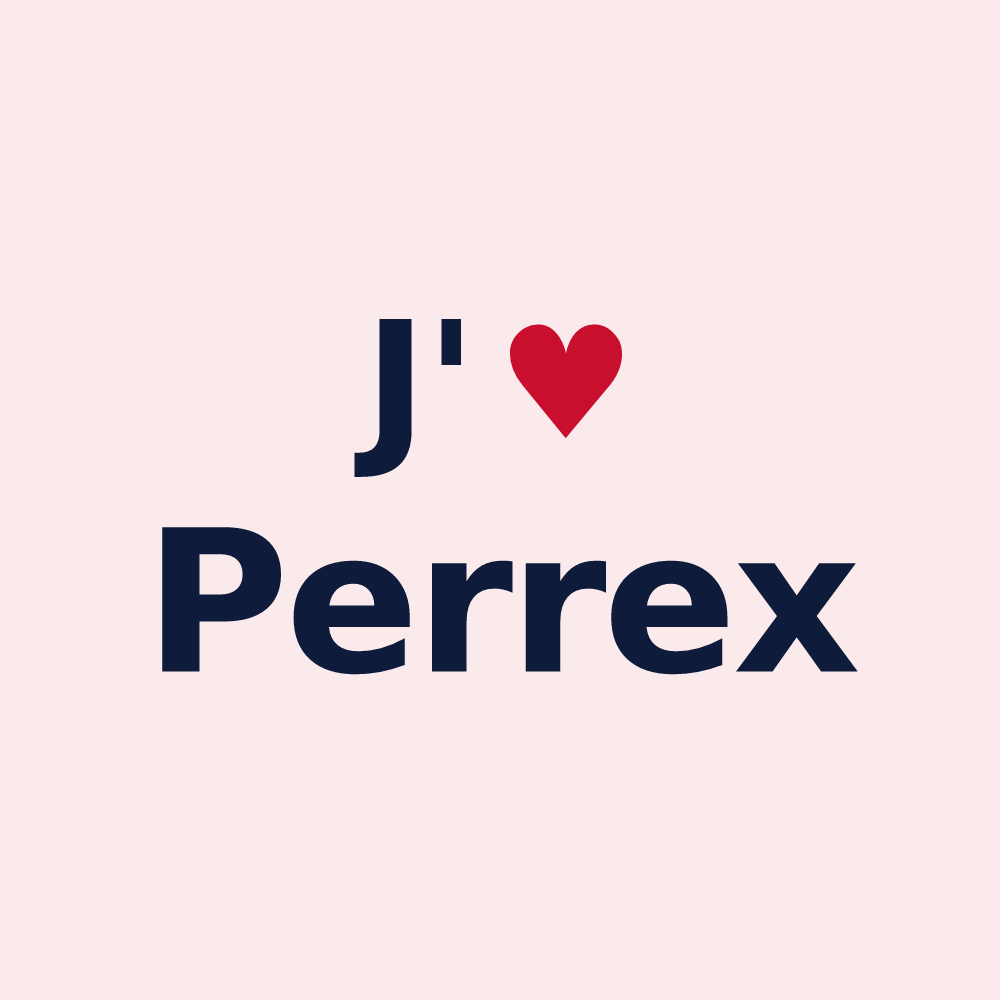 Magnet personnalisé Perrex — design J'aime Perrex