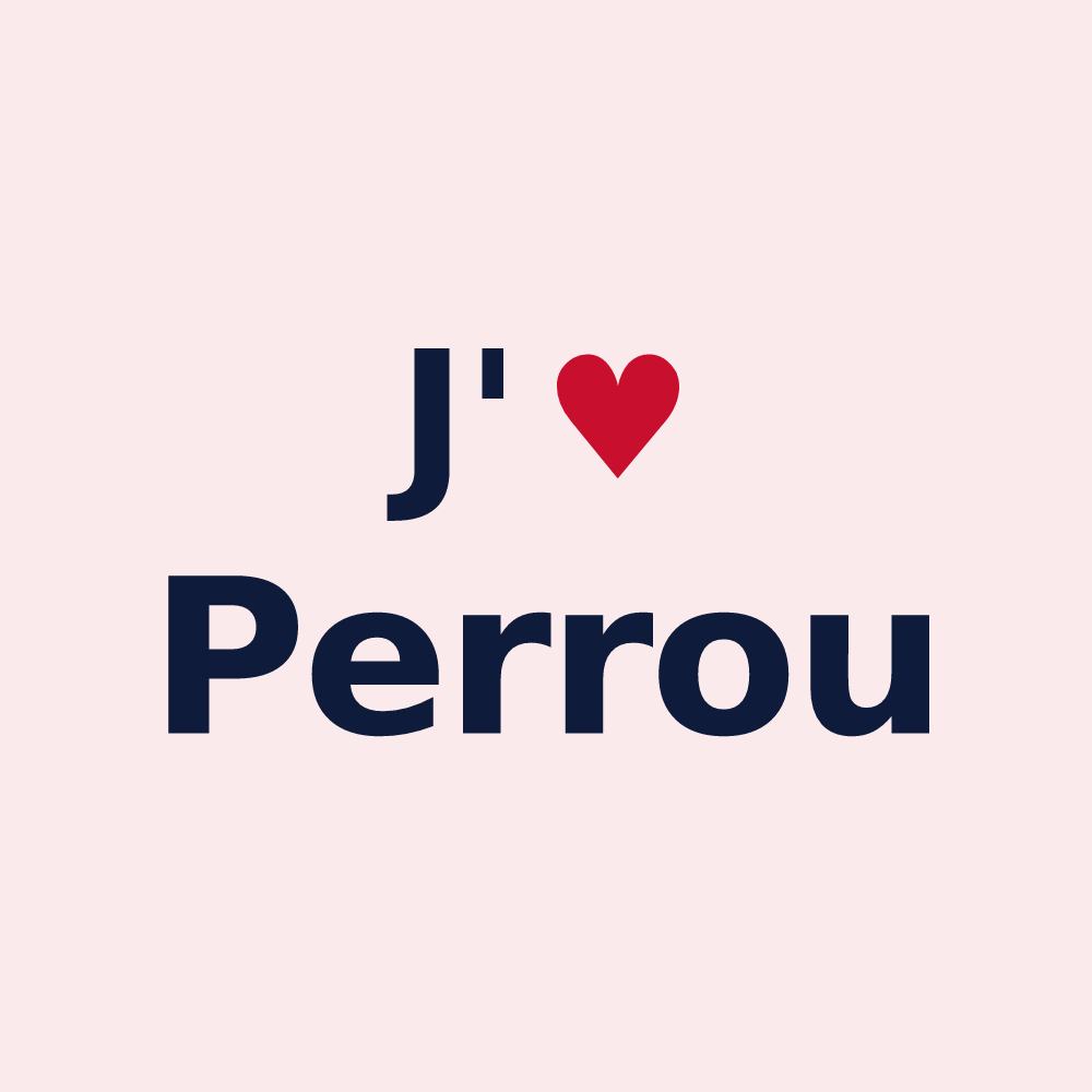 Magnet personnalisé Perrou — design J'aime Perrou