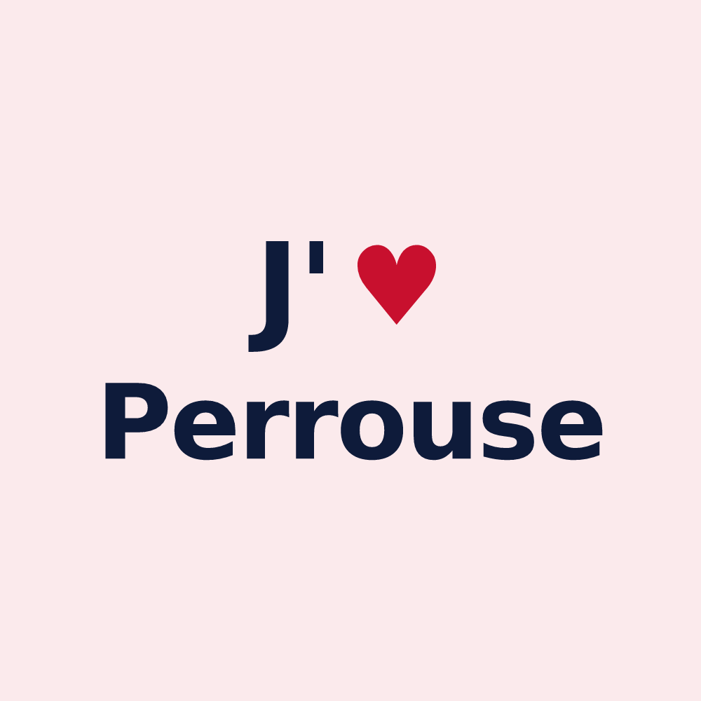 Magnet personnalisé Perrouse — design J'aime Perrouse