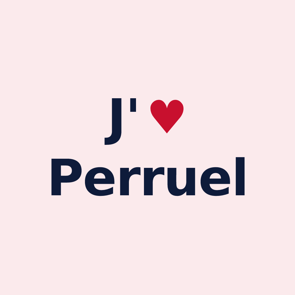 Magnet personnalisé Perruel — design J'aime Perruel