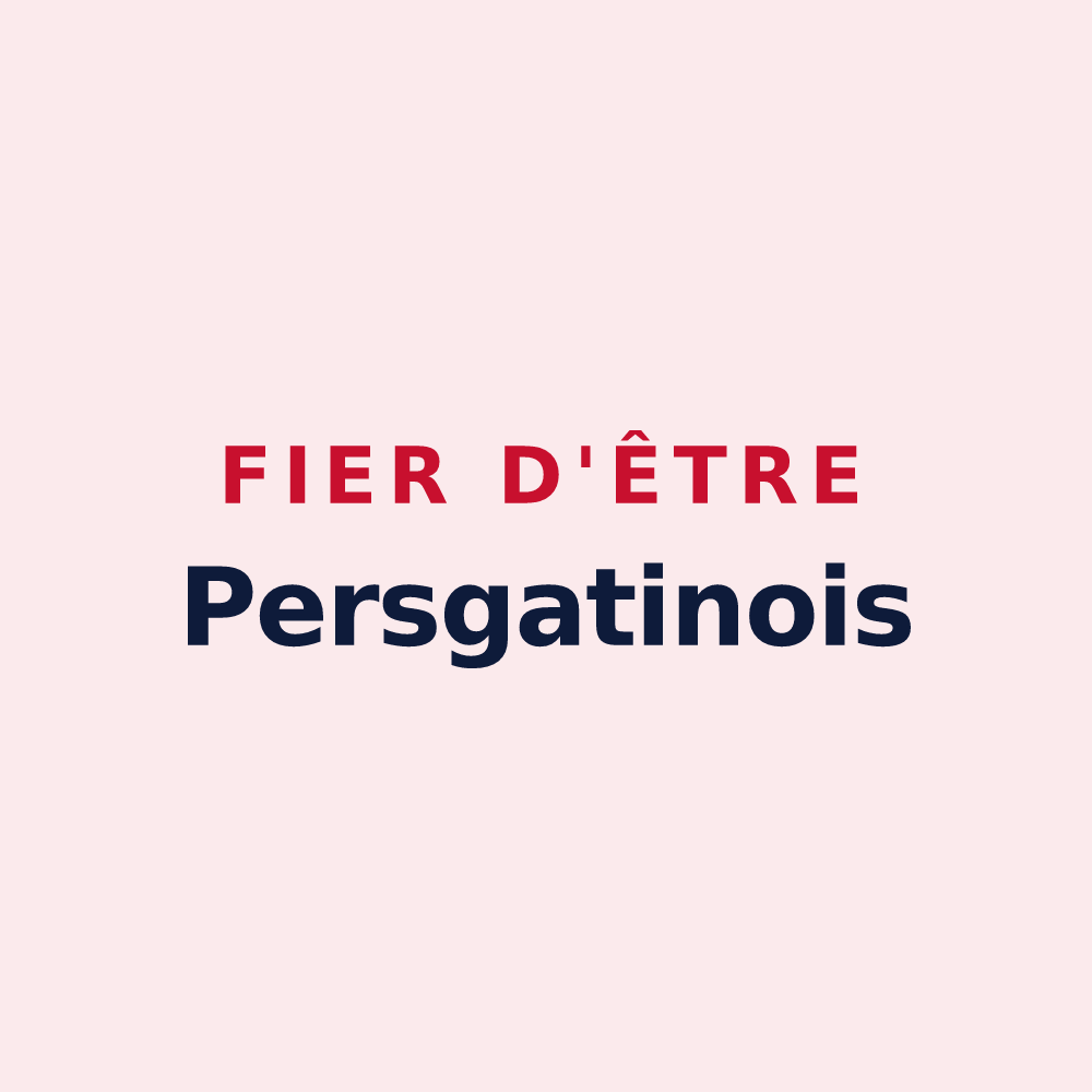 Magnet « Fier d'être Persgatinois » — design pour Pers-en-Gâtinais