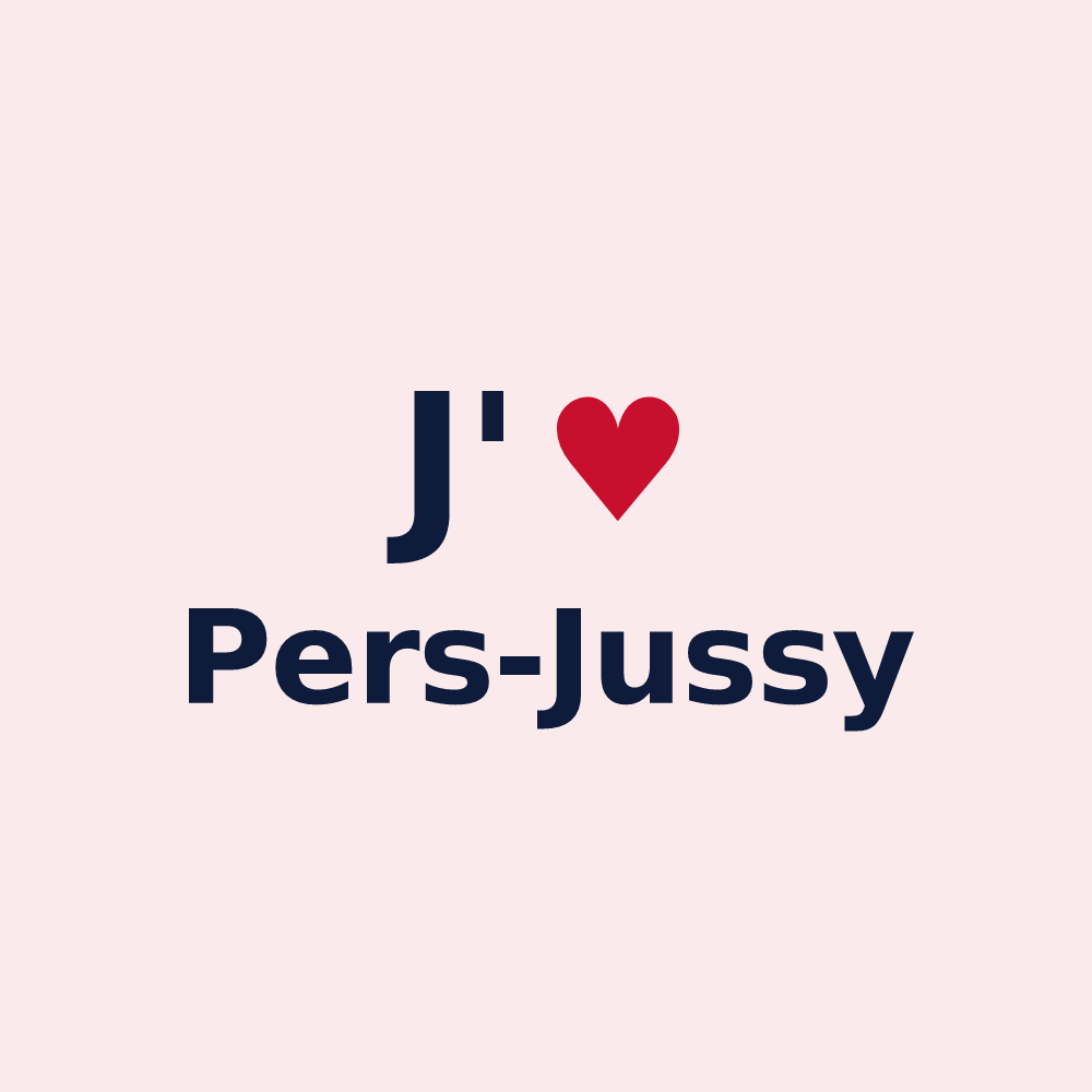 Magnet personnalisé Pers-Jussy — design J'aime Pers-Jussy