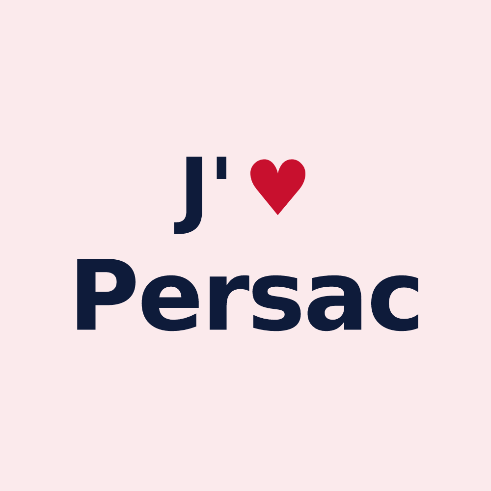 Magnet personnalisé Persac — design J'aime Persac