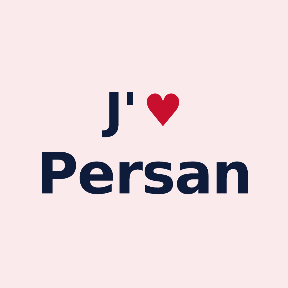 Magnet personnalisé Persan — design J'aime Persan
