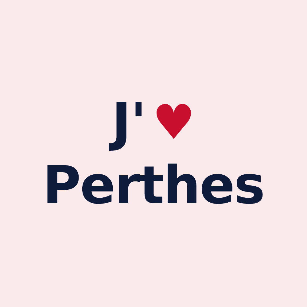 Magnet personnalisé Perthes — design J'aime Perthes