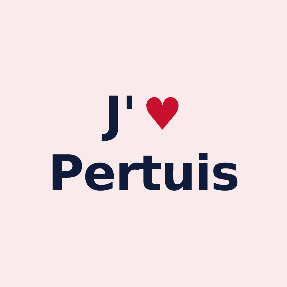 Magnet personnalisé Pertuis — design J'aime Pertuis