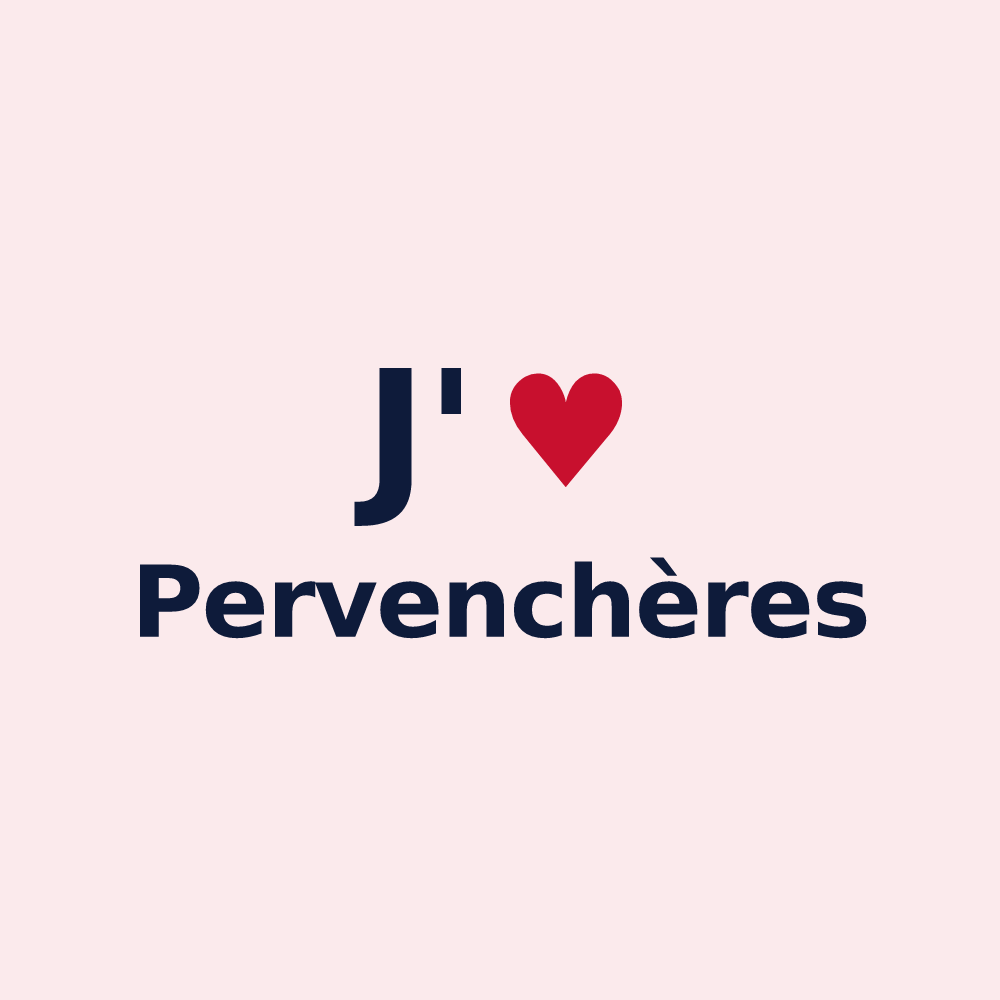Magnet personnalisé Pervenchères — design J'aime Pervenchères