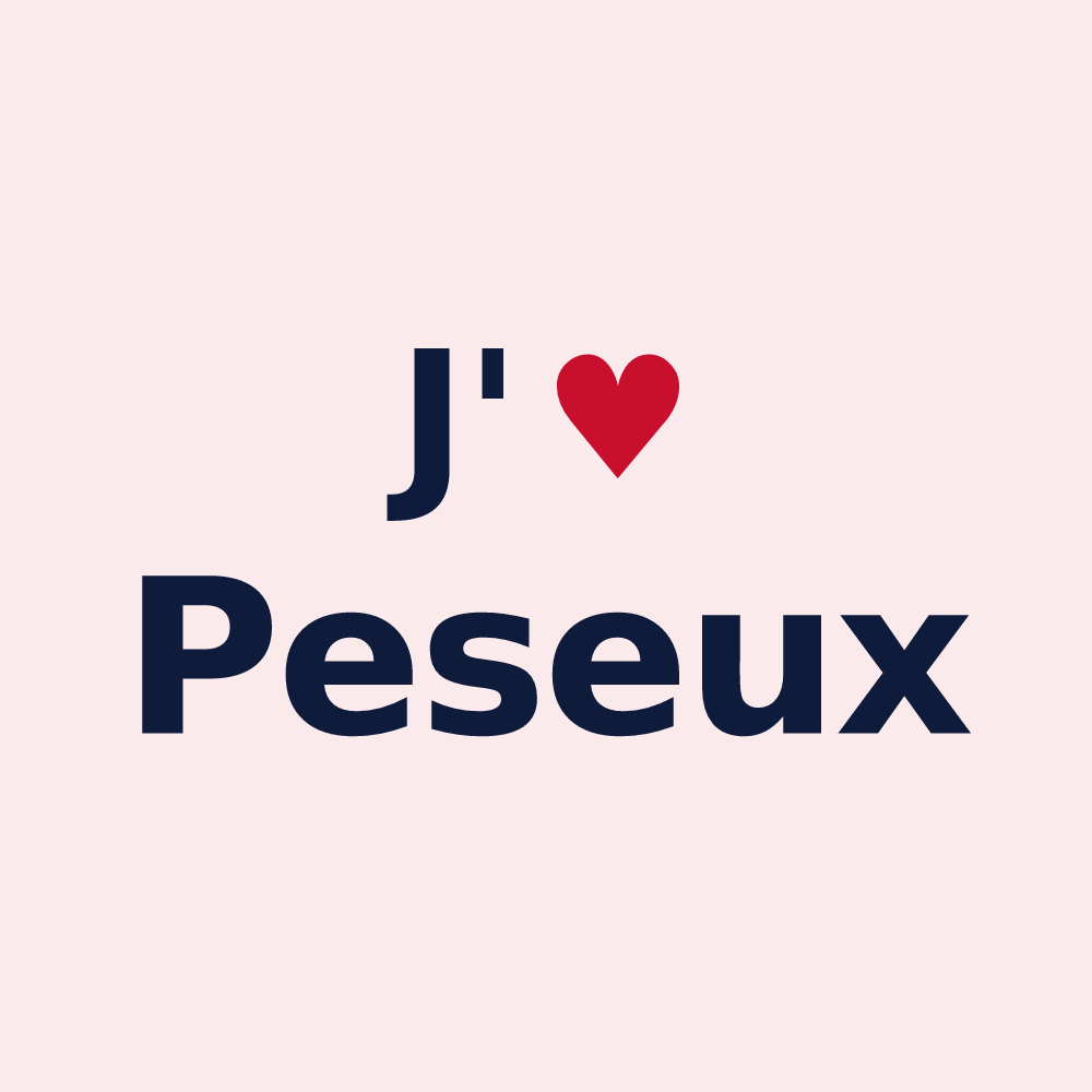 Magnet personnalisé Peseux — design J'aime Peseux
