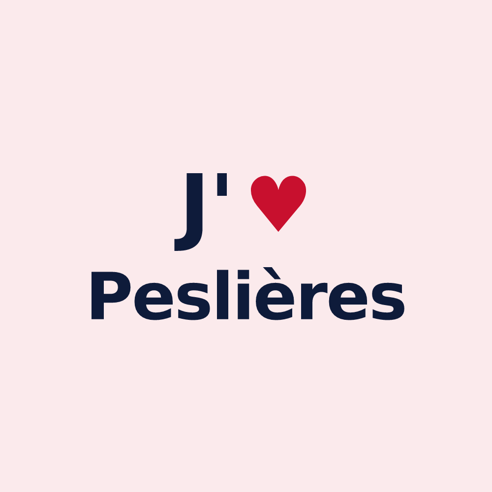 Magnet personnalisé Peslières — design J'aime Peslières