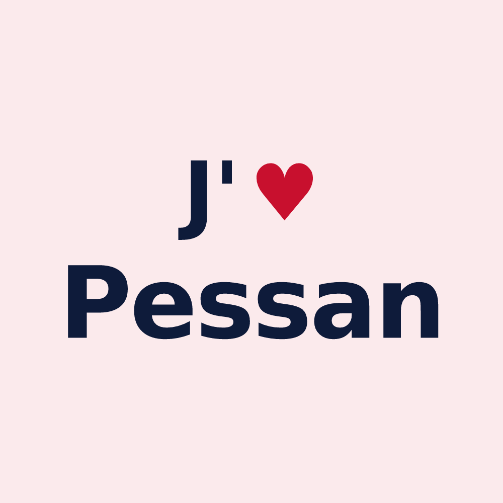 Magnet personnalisé Pessan — design J'aime Pessan
