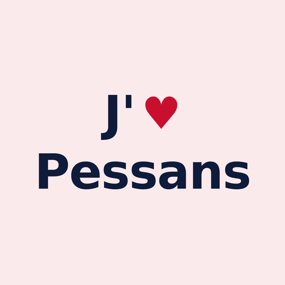 Magnet personnalisé Pessans — design J'aime Pessans