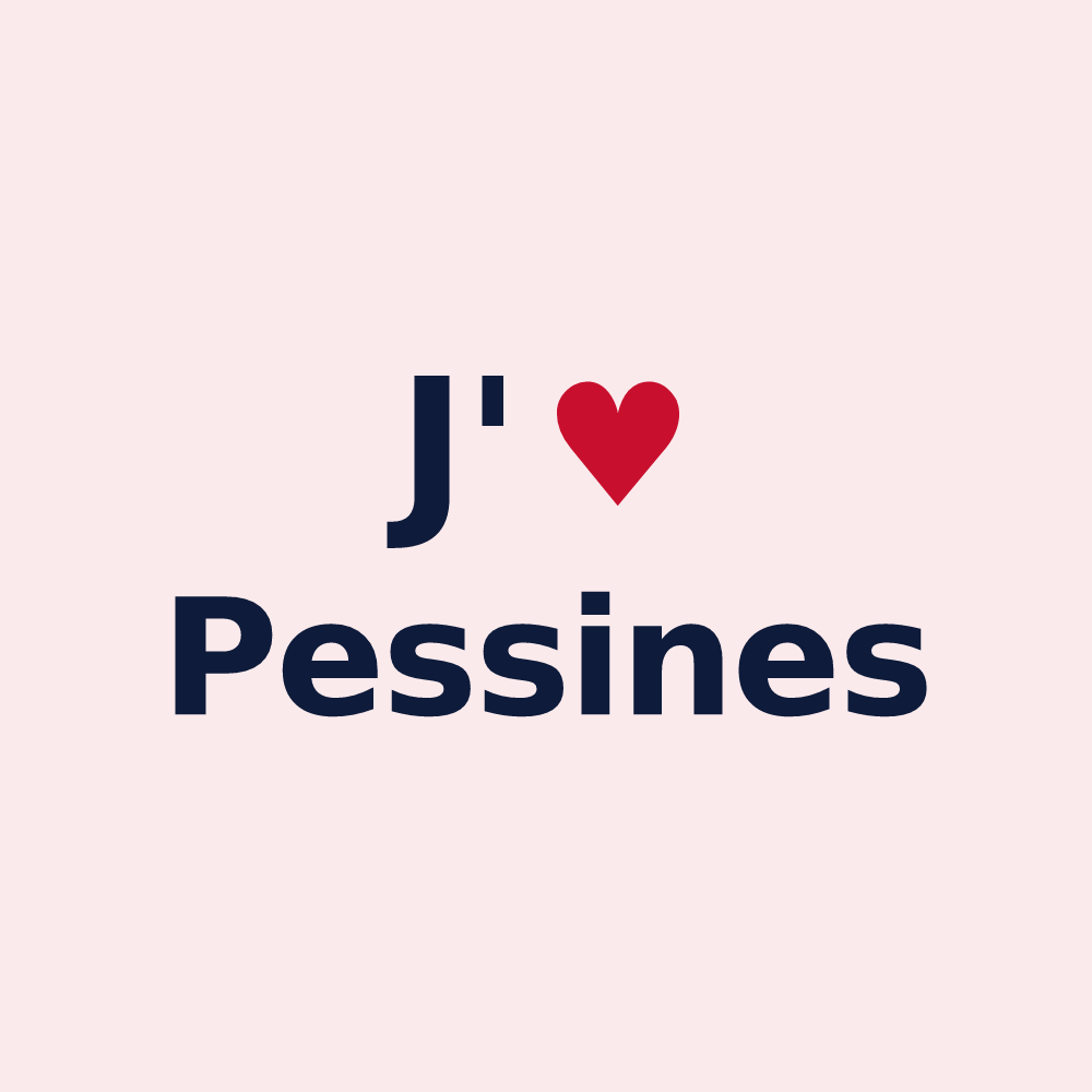 Magnet personnalisé Pessines — design J'aime Pessines