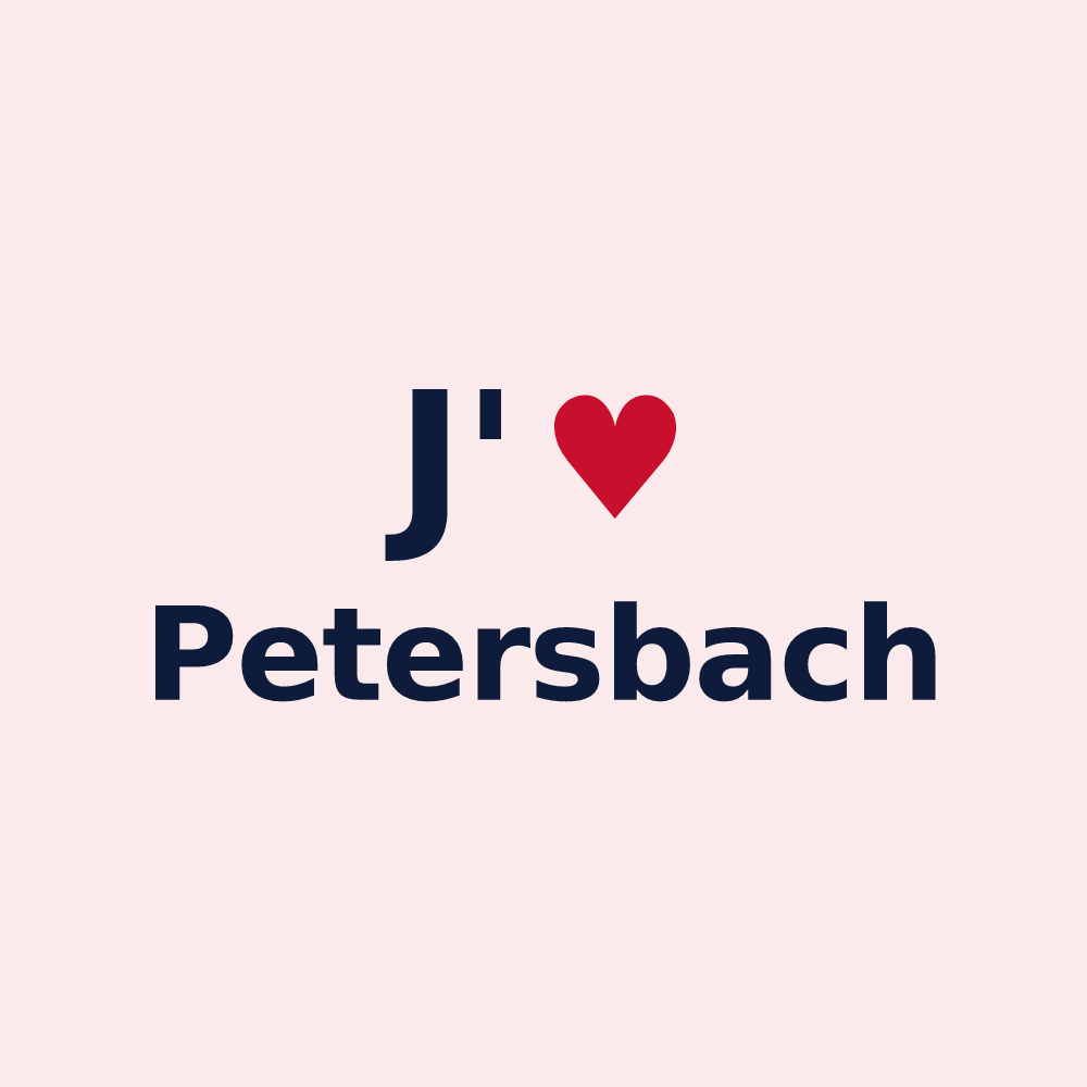 Magnet personnalisé Petersbach — design J'aime Petersbach