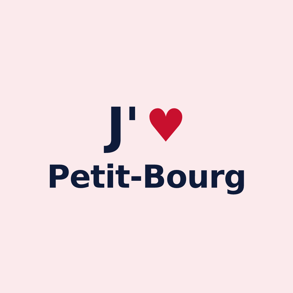 Magnet personnalisé Petit-Bourg — design J'aime Petit-Bourg