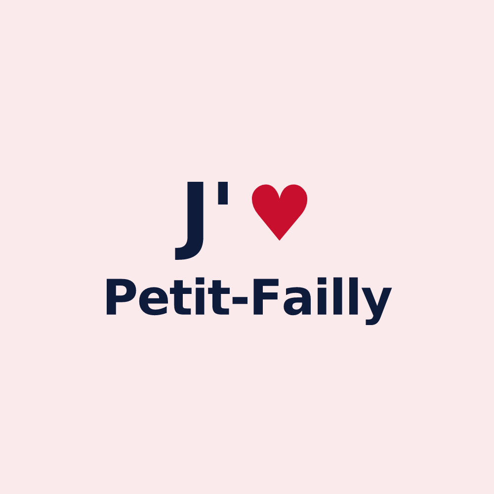 Magnet personnalisé Petit-Failly — design J'aime Petit-Failly