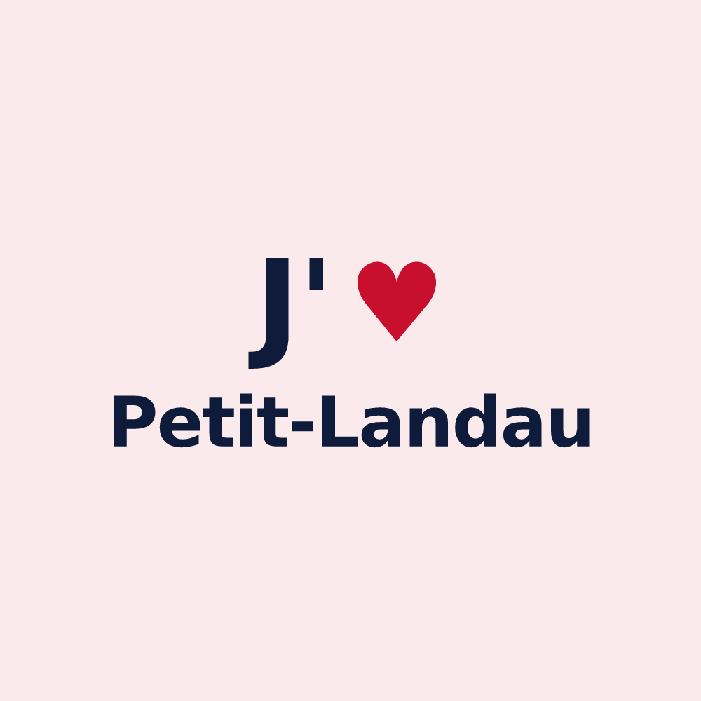 Magnet personnalisé Petit-Landau — design J'aime Petit-Landau