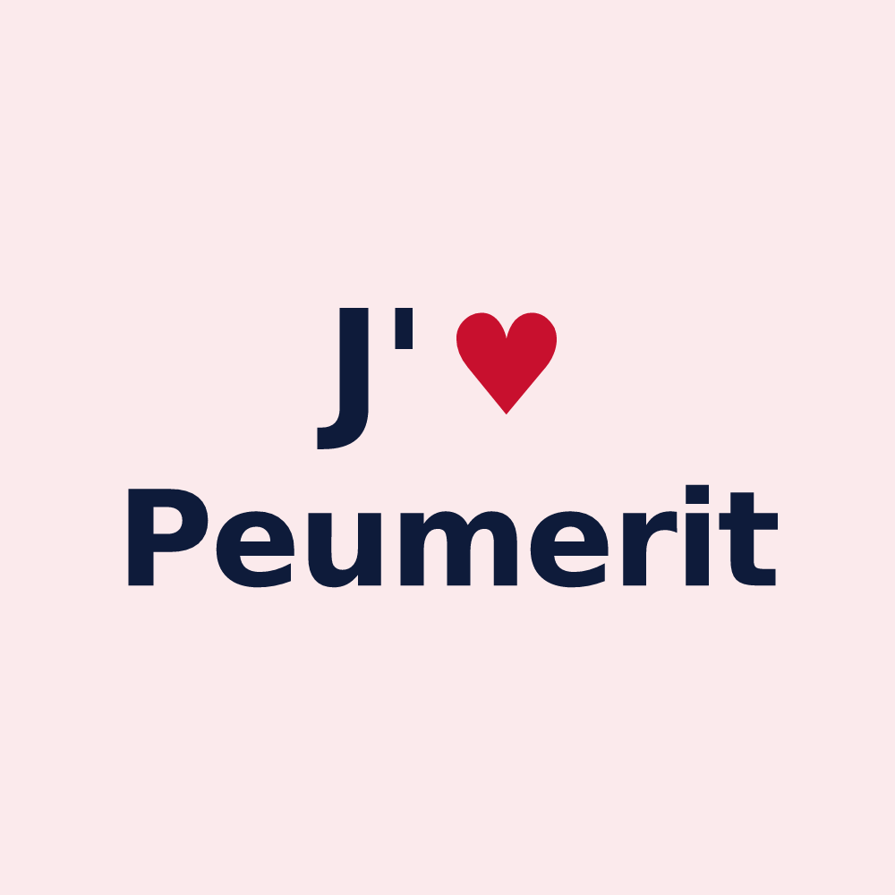 Magnet personnalisé Peumerit — design J'aime Peumerit