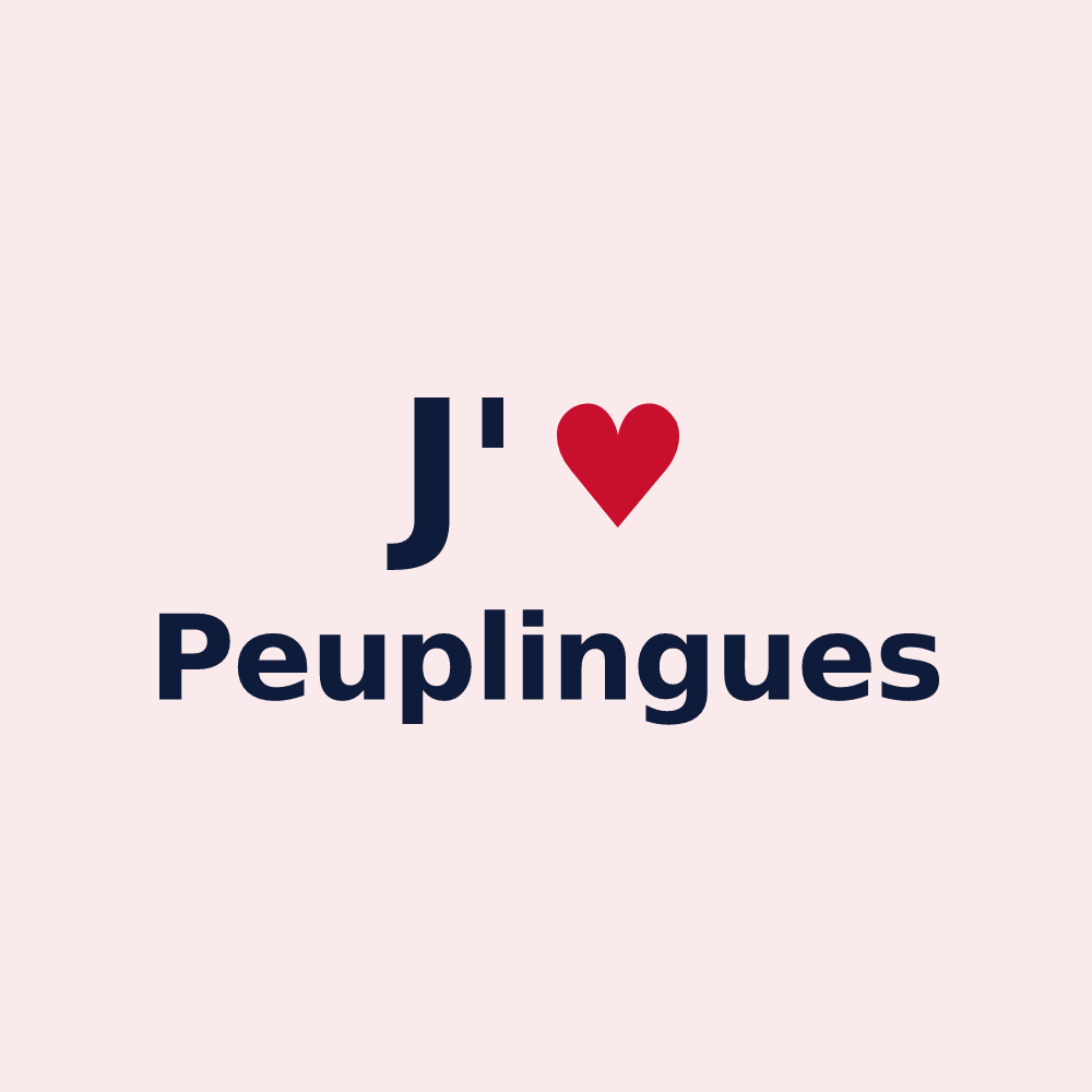 Magnet personnalisé Peuplingues — design J'aime Peuplingues