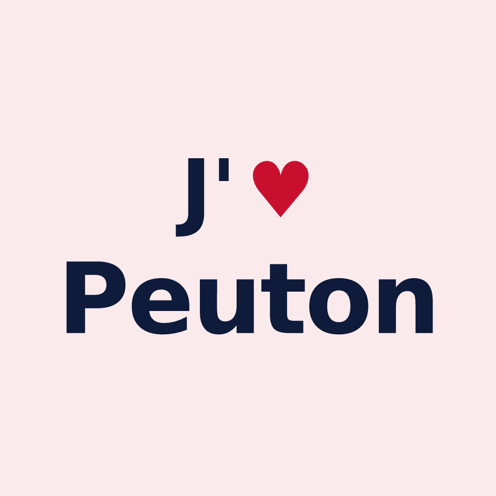 Magnet personnalisé Peuton — design J'aime Peuton
