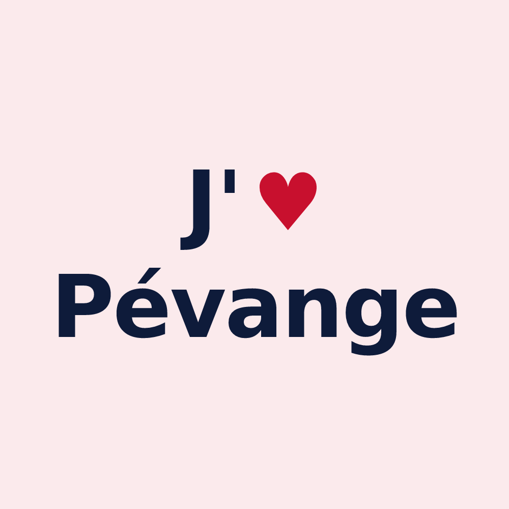 Magnet personnalisé Pévange — design J'aime Pévange