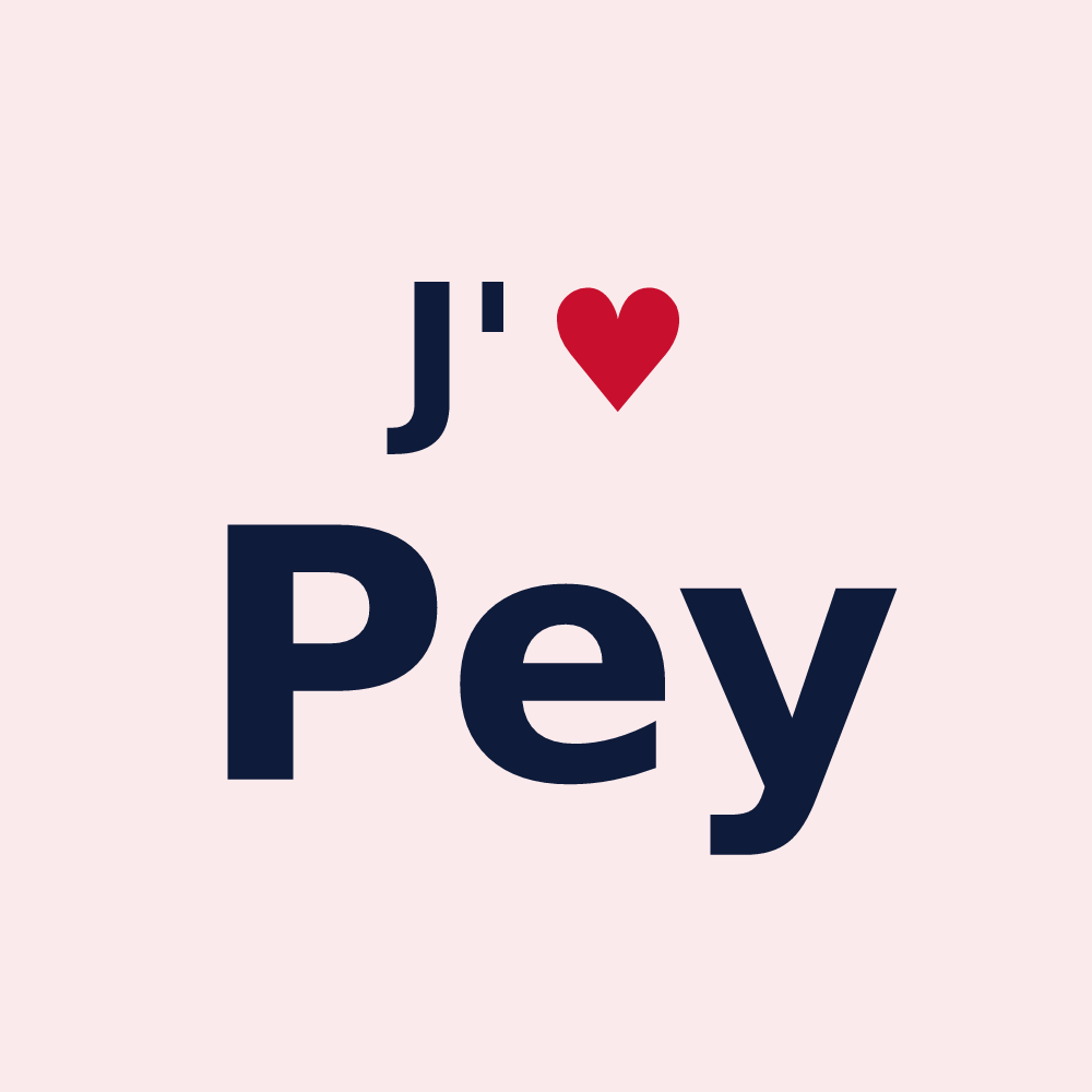 Magnet personnalisé Pey — design J'aime Pey