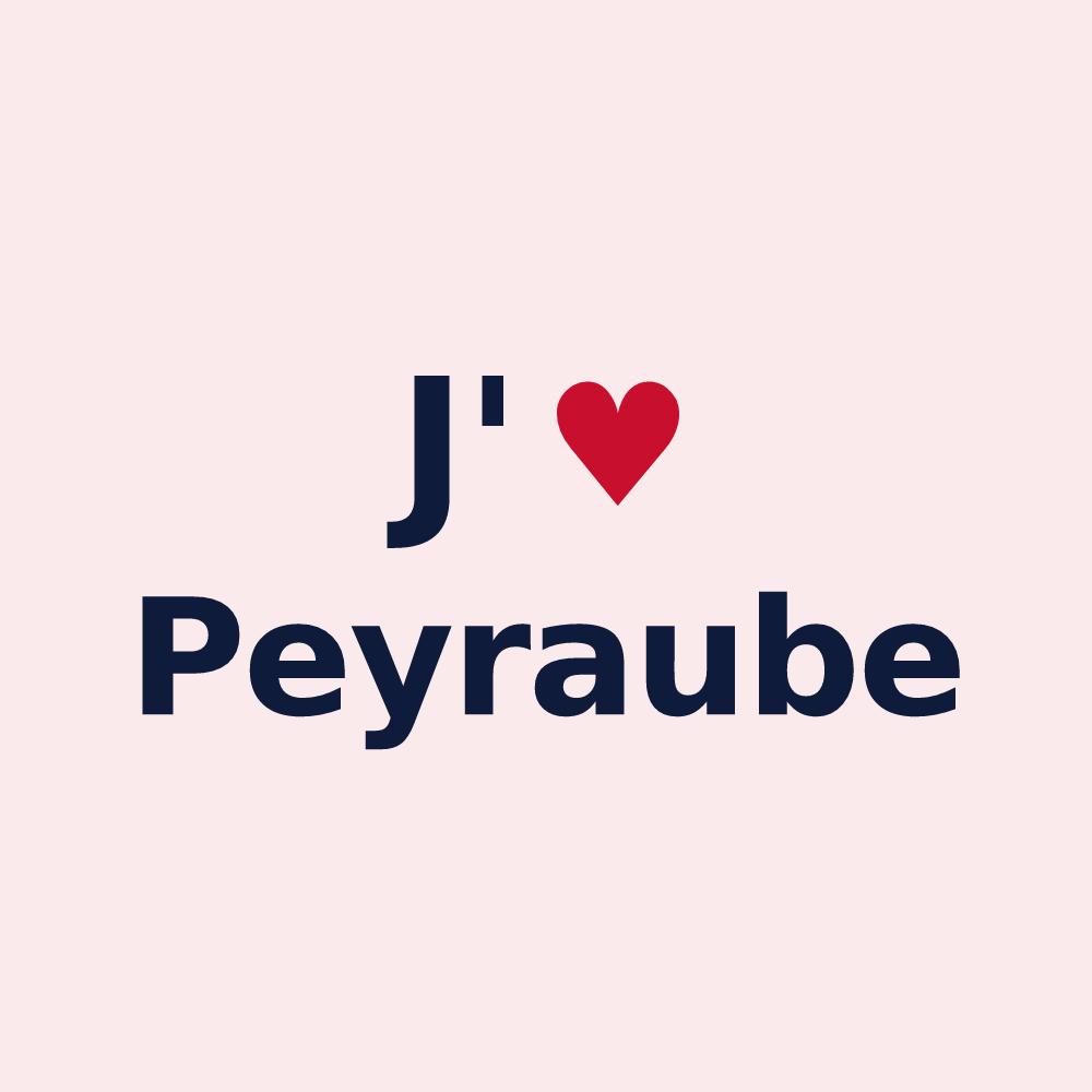 Magnet personnalisé Peyraube — design J'aime Peyraube