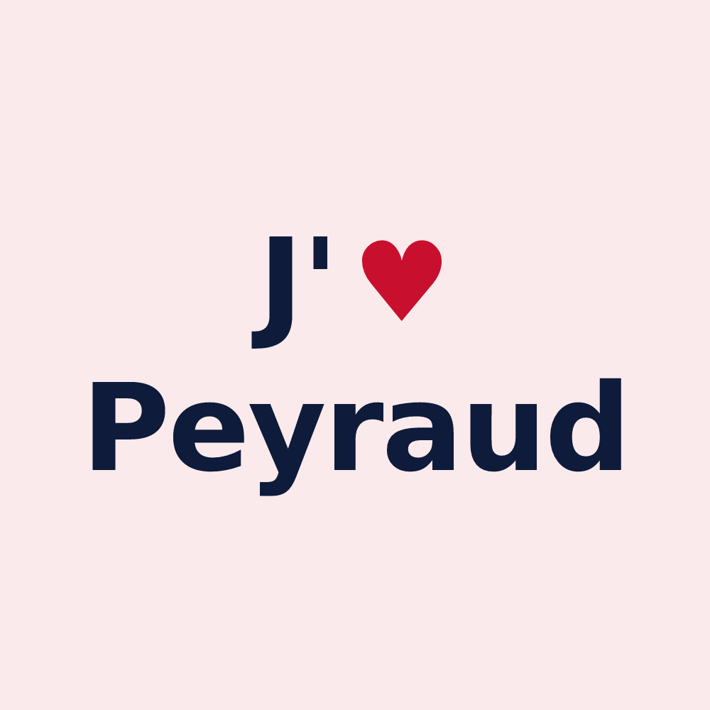 Magnet personnalisé Peyraud — design « J'aime Peyraud » imprimé sur le magnet